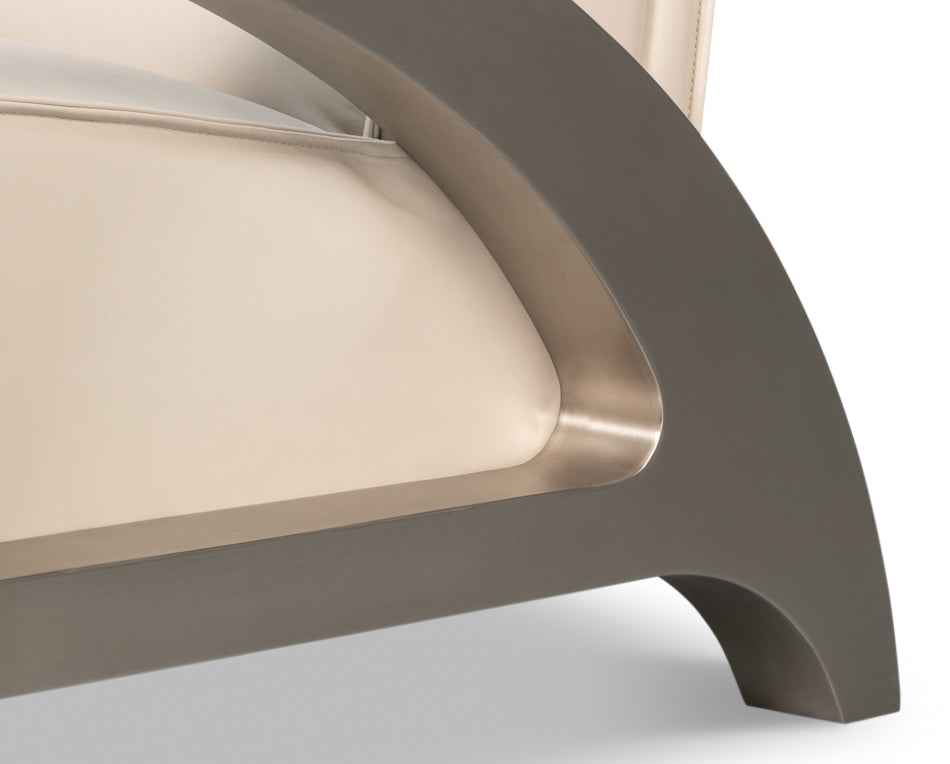 Carlisle Armchair Crystal White Leather