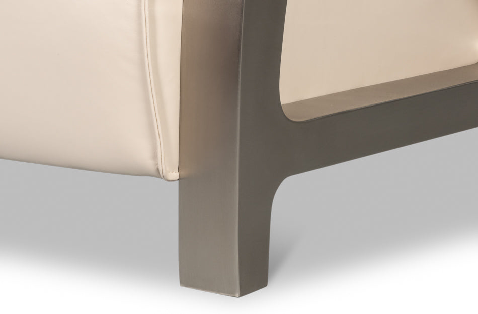 Carlisle Armchair Crystal White Leather