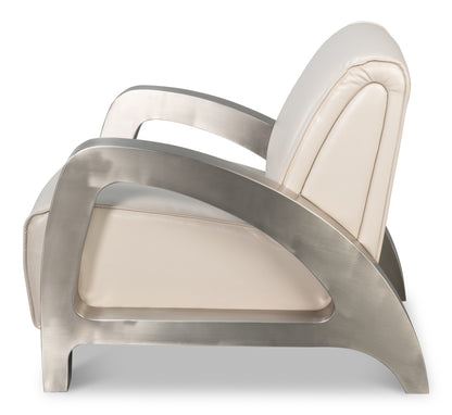 Carlisle Armchair Crystal White Leather