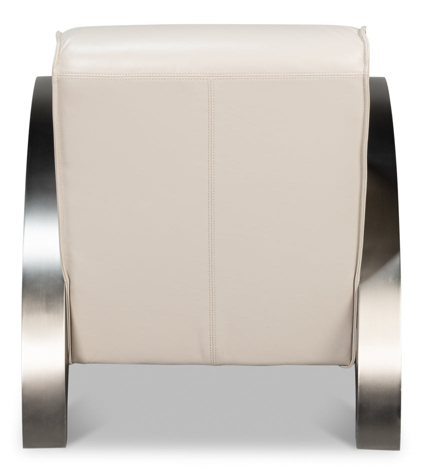Carlisle Armchair Crystal White Leather