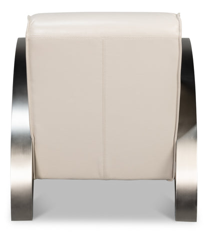 Carlisle Armchair Crystal White Leather