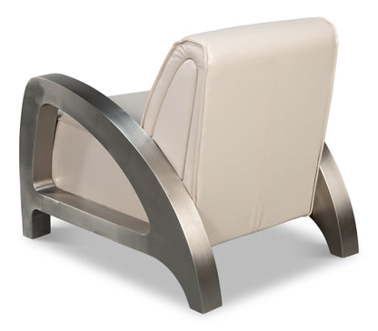 Carlisle Armchair Crystal White Leather
