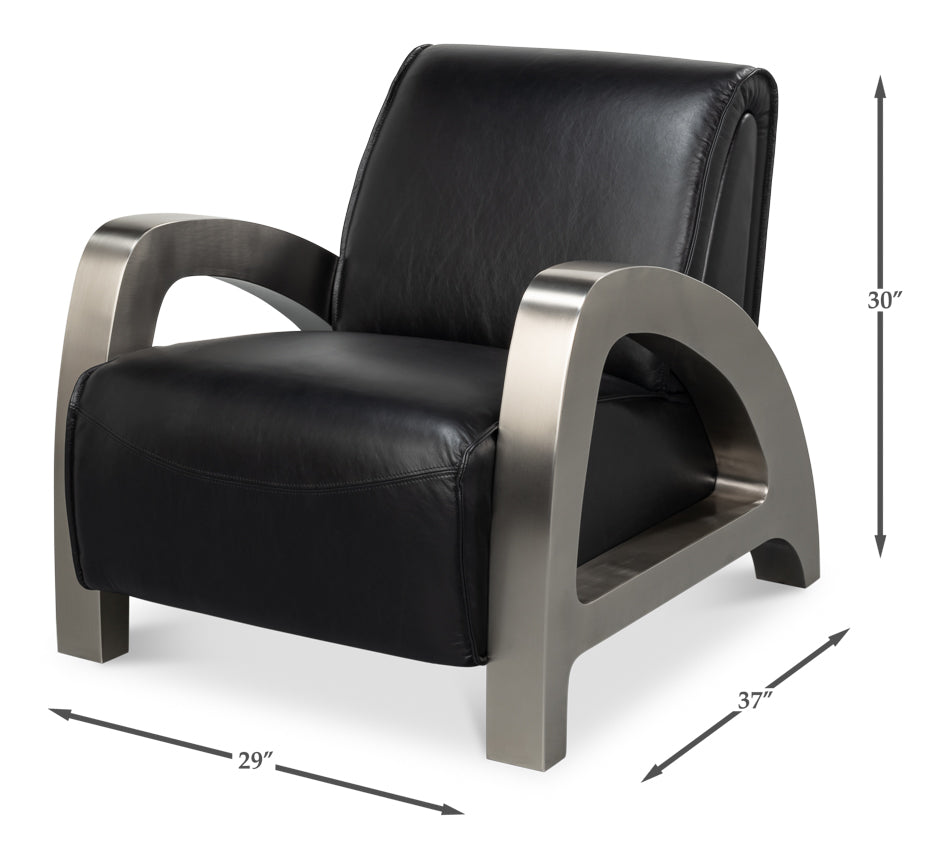 Carlisle Armchair Leatheronyx Black