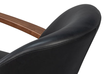 Pindar Armchair Onyx Black Leather