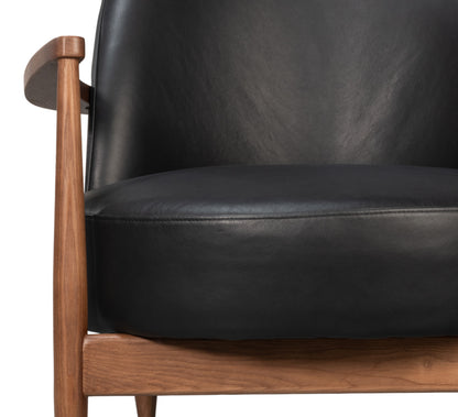 Pindar Armchair Onyx Black Leather