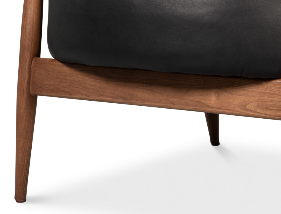 Pindar Armchair Onyx Black Leather