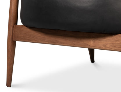 Pindar Armchair Onyx Black Leather
