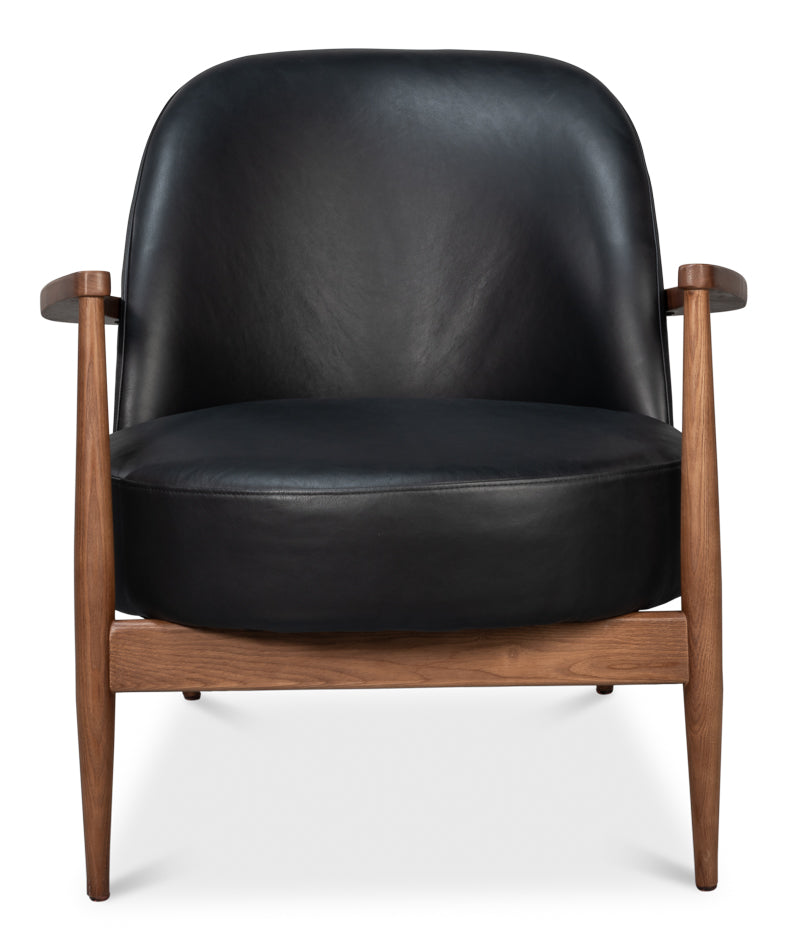 Pindar Armchair Onyx Black Leather