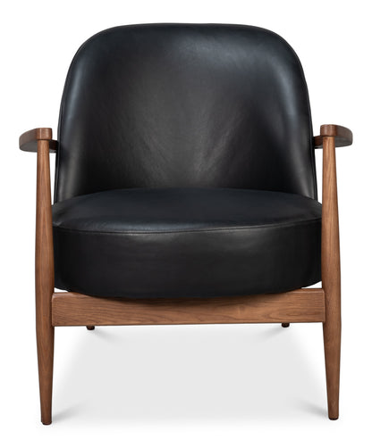 Pindar Armchair Onyx Black Leather