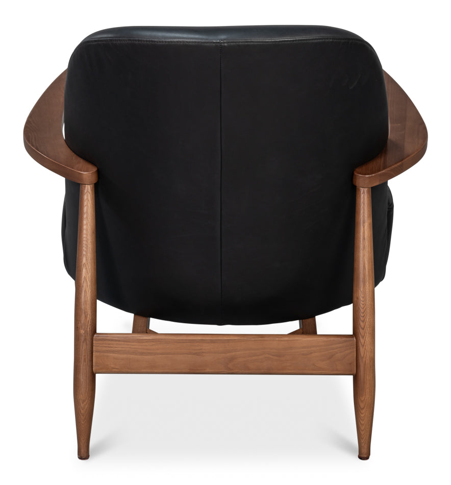 Pindar Armchair Onyx Black Leather