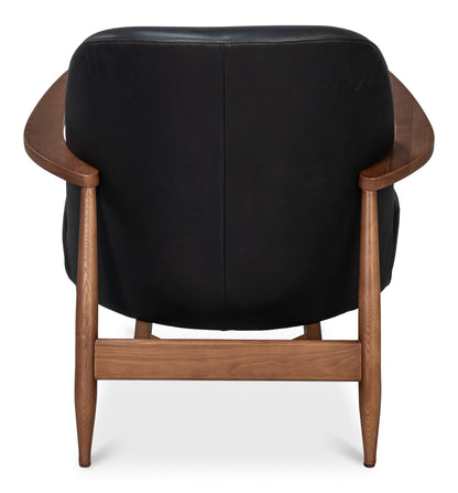 Pindar Armchair Onyx Black Leather