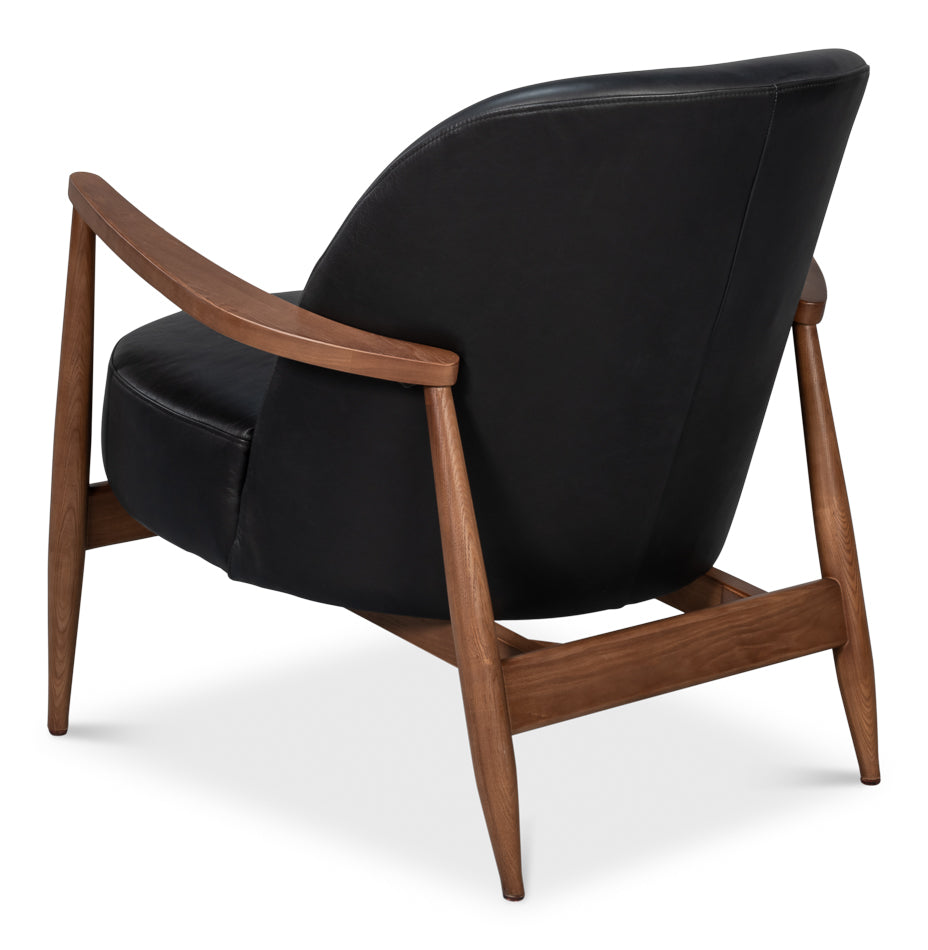 Pindar Armchair Onyx Black Leather