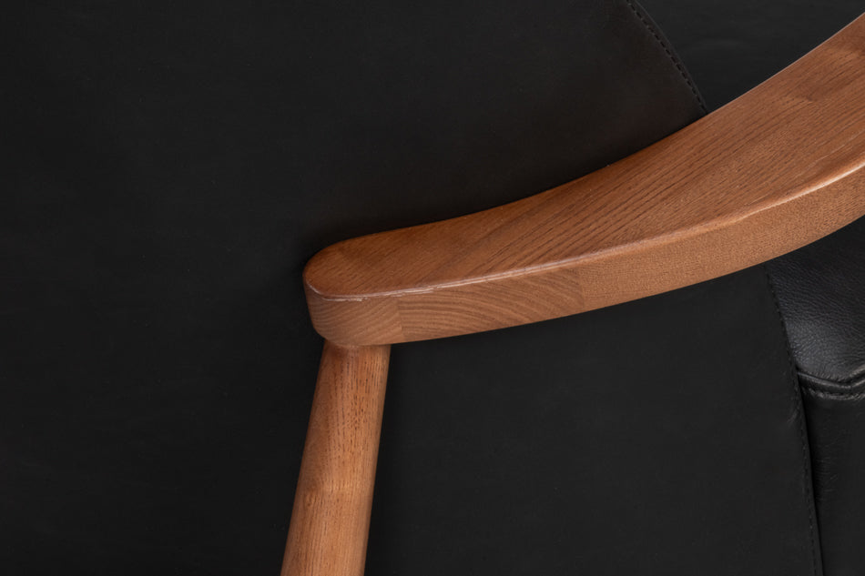 Pindar Armchair Onyx Black Leather