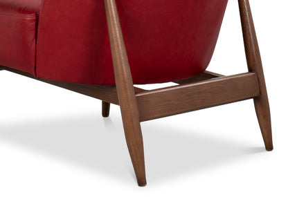 Pindar Armchair Leather New Rougered