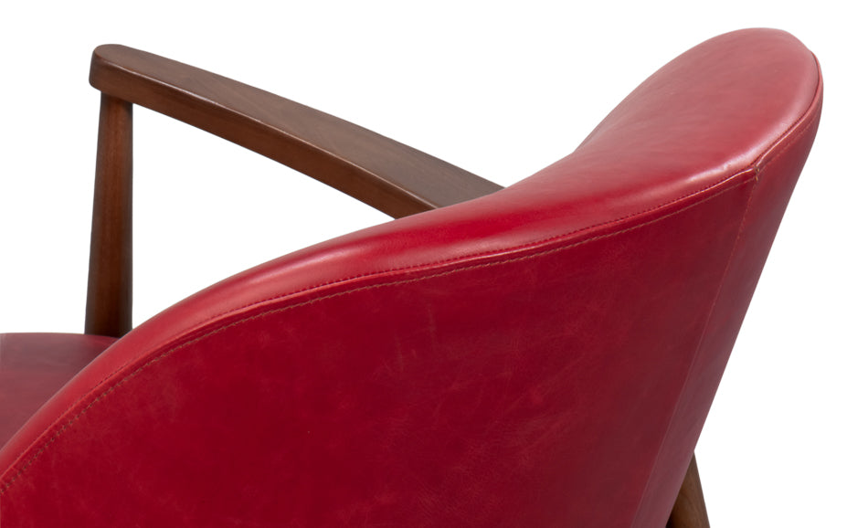Pindar Armchair Leather New Rougered