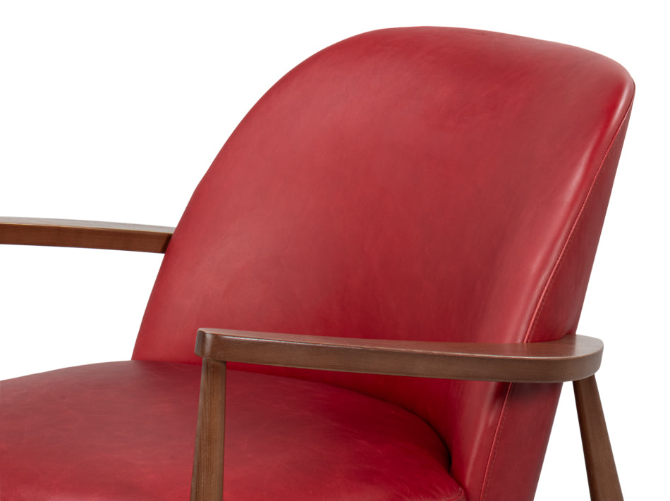 Pindar Armchair Leather New Rougered