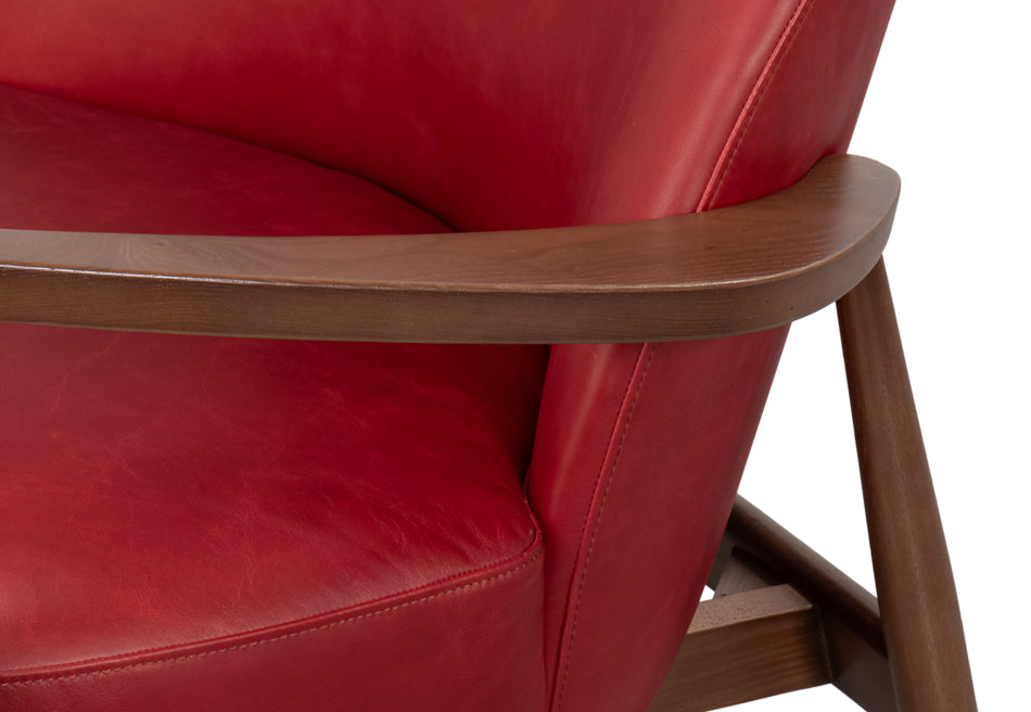 Pindar Armchair Leather New Rougered