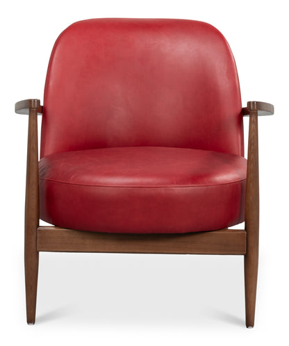 Pindar Armchair Leather New Rougered