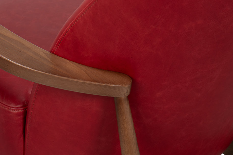 Pindar Armchair Leather New Rougered