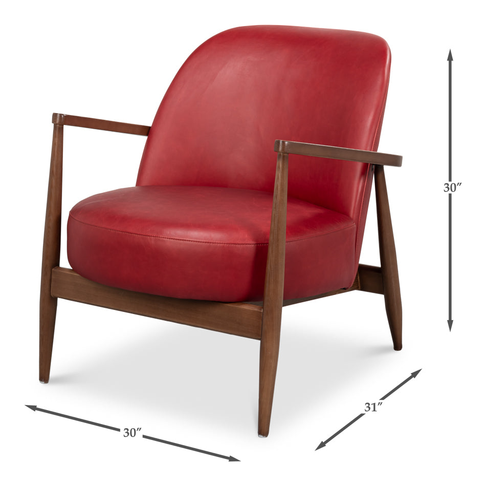 Pindar Armchair Leather New Rougered
