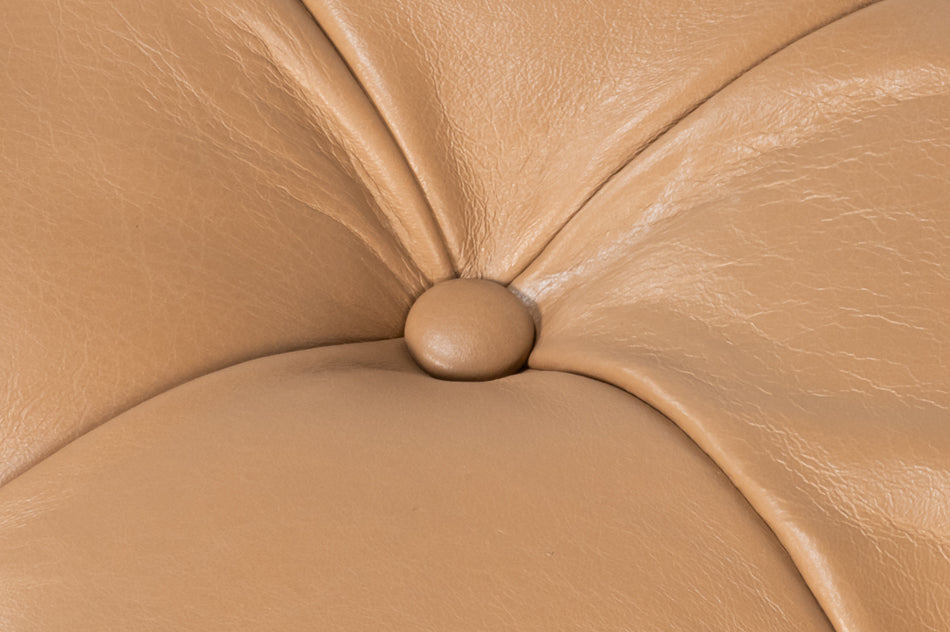 Corbet Cocktail Ottoman Caramel Brown