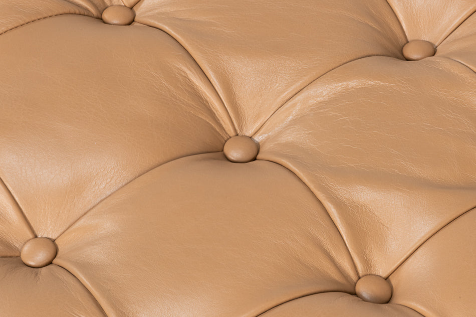 Corbet Cocktail Ottoman Caramel Brown
