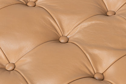 Corbet Cocktail Ottoman Caramel Brown