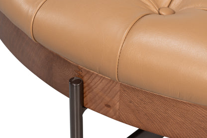 Corbet Cocktail Ottoman Caramel Brown