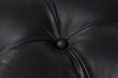 Corbet Cocktail Ottoman Onyx Black Lthr