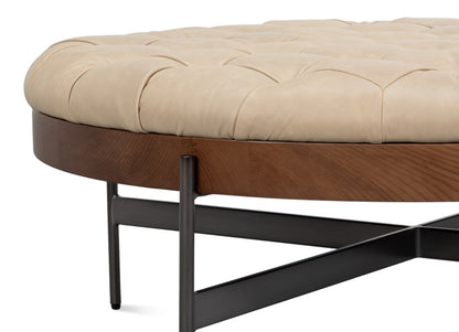 Corbet Cocktail Ottoman Cappucino White