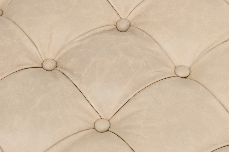 Corbet Cocktail Ottoman Cappucino White