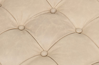 Corbet Cocktail Ottoman Cappucino White