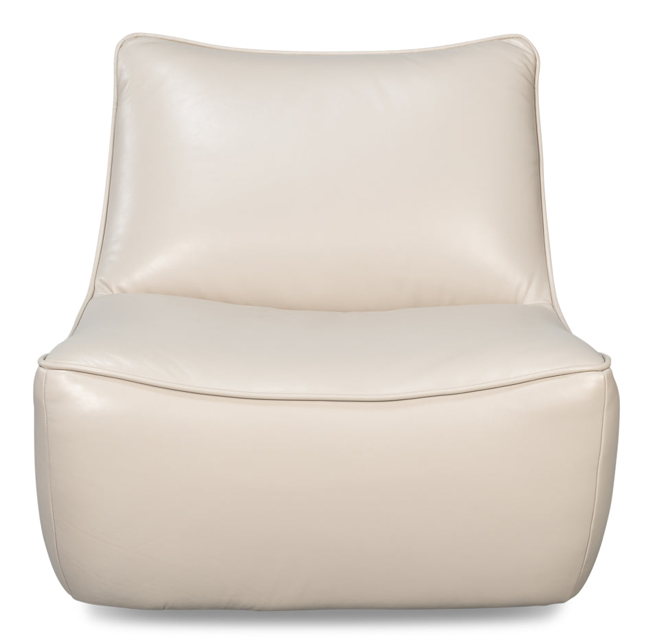 Kennett Swivel Chaircrystal White Leath