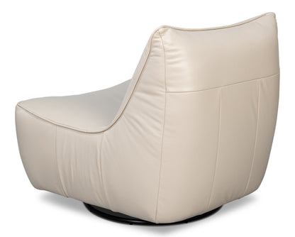 Kennett Swivel Chaircrystal White Leath