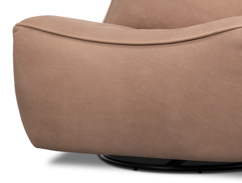 Kennett Swivel Chairgreece Grey Leather