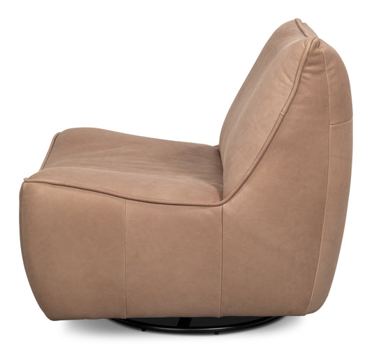 Kennett Swivel Chairgreece Grey Leather