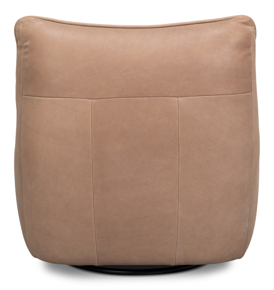 Kennett Swivel Chairgreece Grey Leather