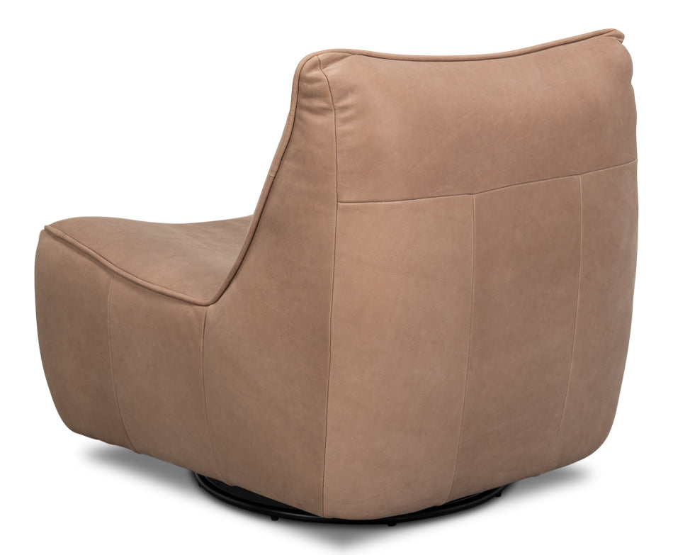 Kennett Swivel Chairgreece Grey Leather