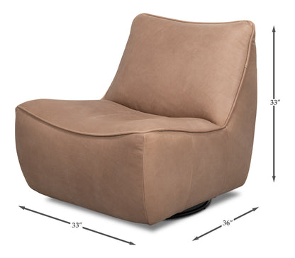 Kennett Swivel Chairgreece Grey Leather
