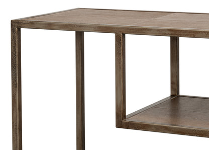 Cullum Shagreen Console Tawny Brown