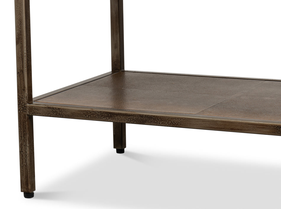 Cullum Shagreen Console Tawny Brown
