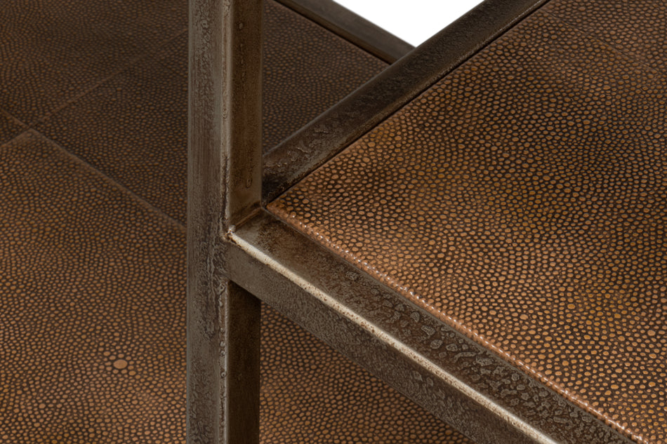 Cullum Shagreen Console Tawny Brown