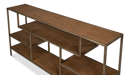 Cullum Shagreen Console Tawny Brown