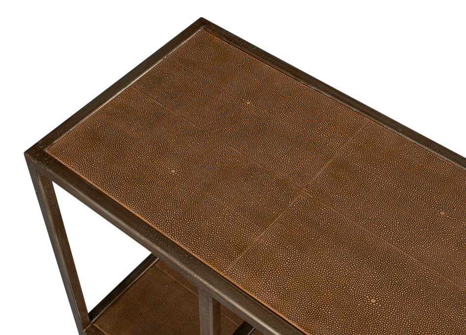 Cullum Shagreen Console Tawny Brown