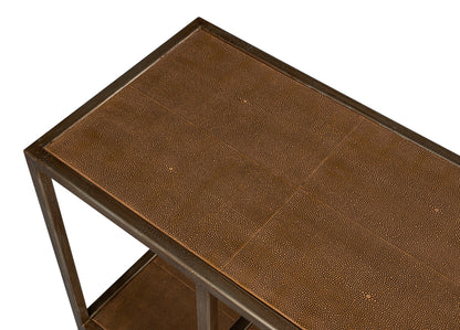 Cullum Shagreen Console Tawny Brown