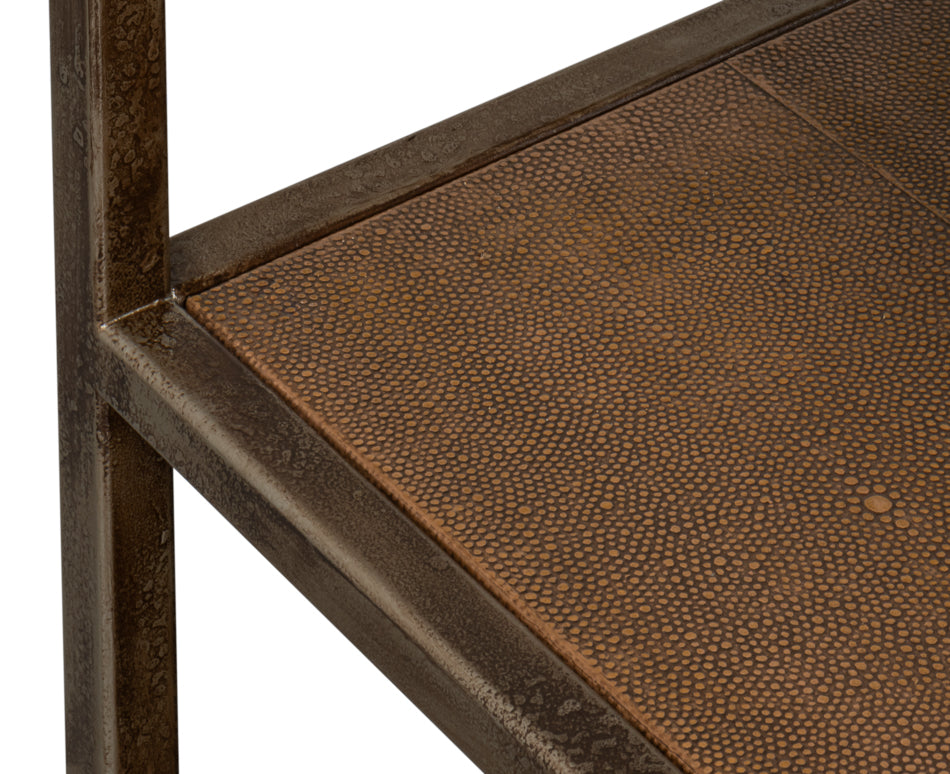 Cullum Shagreen Console Tawny Brown