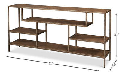 Cullum Shagreen Console Tawny Brown