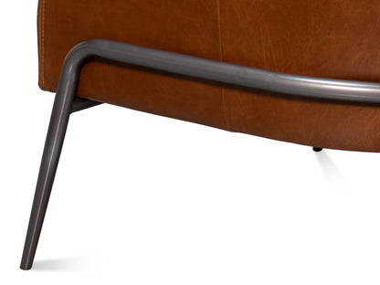 Simmons Leather Chair Havana Brown