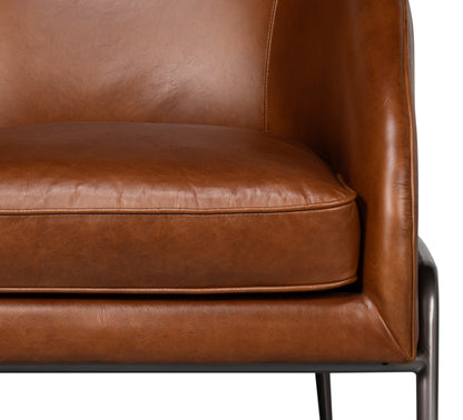Simmons Leather Chair Havana Brown