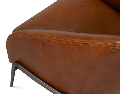 Simmons Leather Chair Havana Brown